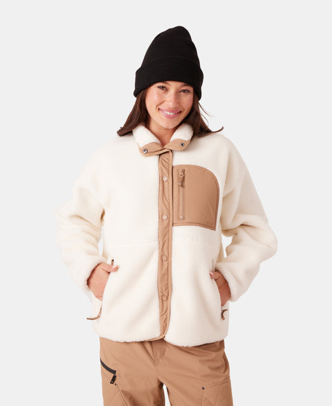 Axel Bonded Sherpa Jacket - Vanilla - Roxy