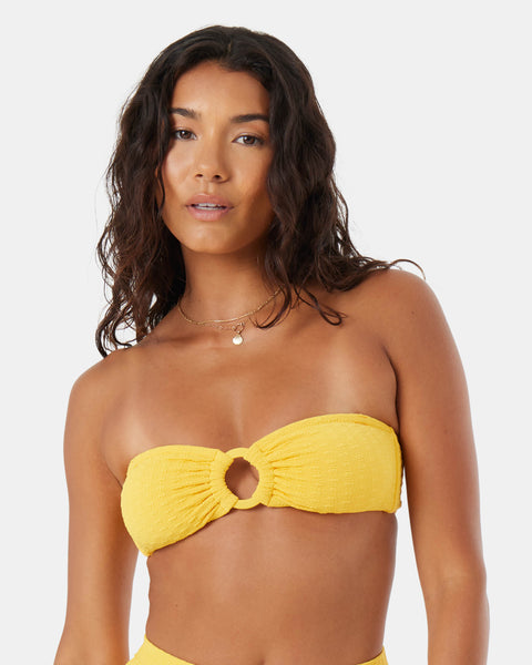 Haleiwa Bandeau Bikini Top - Golden Rod - Roxy