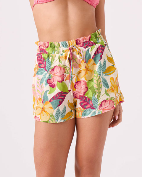 Hot Tropics Stoke Cover Up Short - Tropic Multi - Roxy