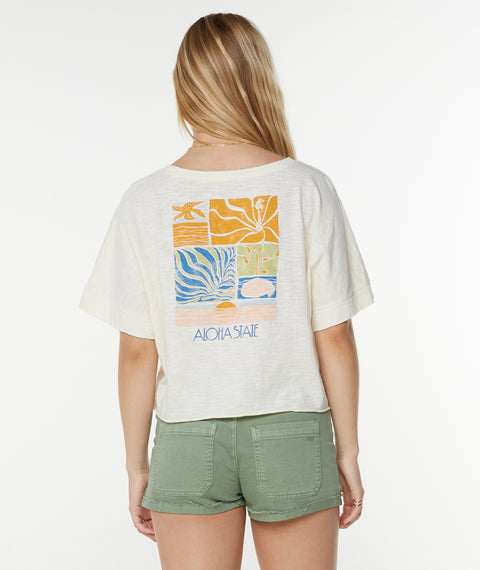 Sea Glass Tee - Snow White Sea Glass - Roxy