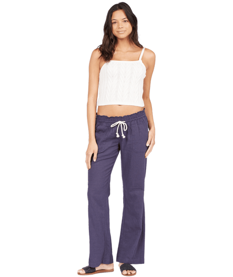 Oceanside Pant - Mood Indigo Solid - Roxy