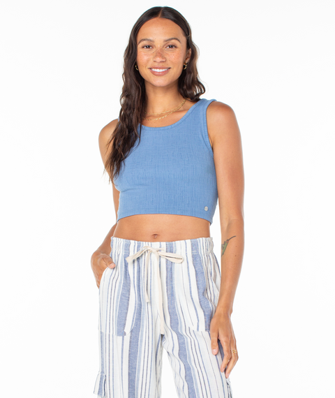Good Keepsake Crop Top - Riviera Solid - Roxy
