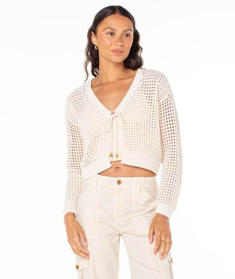 Ivy Cardigan Sweater - Parchment Marl - Roxy